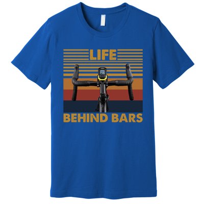 Life Behind Bars Funny Cycling Vintage Retro Gift Premium T-Shirt