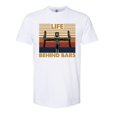 Life Behind Bars Funny Cycling Vintage Retro Gift Softstyle® CVC T-Shirt