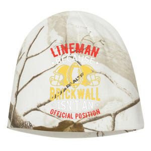 Lineman Because Brick Wall Isn't An Official Position Kati - Camo Knit Beanie