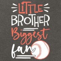 Little Brother Biggest Fan Baseball Season Cotton Canvas Backpack