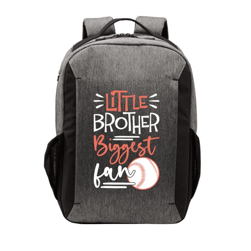 Little Brother Biggest Fan Baseball Season Vector Backpack