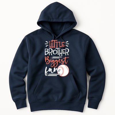 Little Brother Biggest Fan Baseball Season Hoodie
