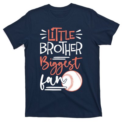 Little Brother Biggest Fan Baseball Season T-Shirt