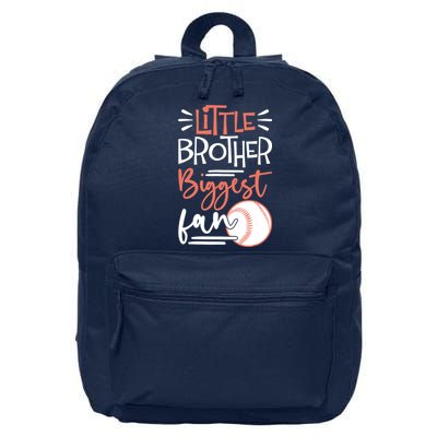 Little Brother Biggest Fan Baseball Season 16 in Basic Backpack