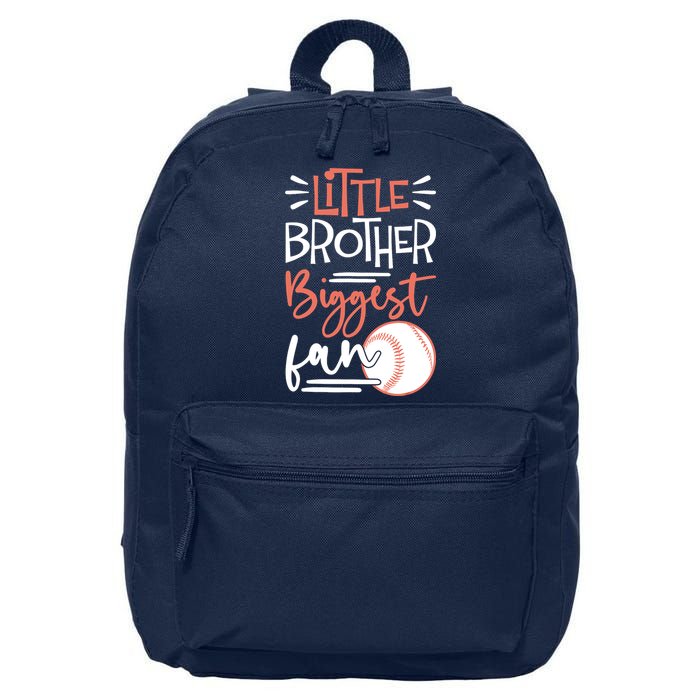 Little Brother Biggest Fan Baseball Season 16 in Basic Backpack