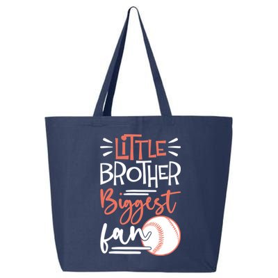Little Brother Biggest Fan Baseball Season 25L Jumbo Tote