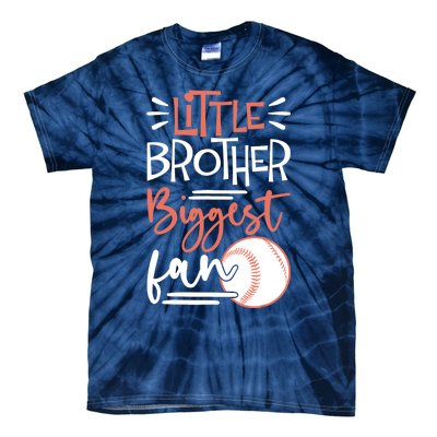 Little Brother Biggest Fan Baseball Season Tie-Dye T-Shirt