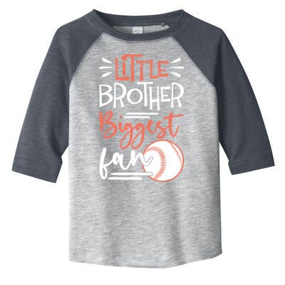 Little Brother Biggest Fan Baseball Season Toddler Fine Jersey T-Shirt