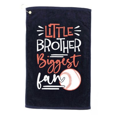 Little Brother Biggest Fan Baseball Season Golf Towel