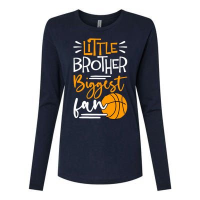 Little Brother Biggest Fan Basketball, Basketball Womens Cotton Relaxed Long Sleeve T-Shirt