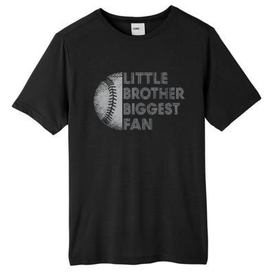 Little Brother Biggest Fan Baseball Season Gift Tall Fusion ChromaSoft Performance T-Shirt