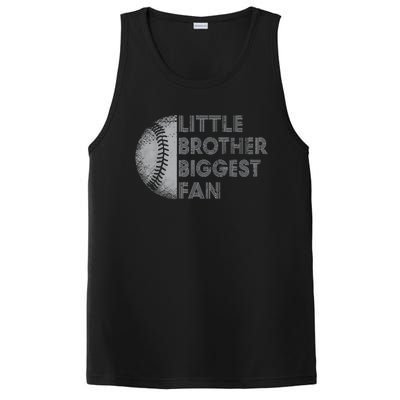 Little Brother Biggest Fan Baseball Season Gift PosiCharge Competitor Tank