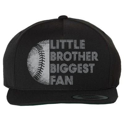 Little Brother Biggest Fan Baseball Season Gift Wool Snapback Cap