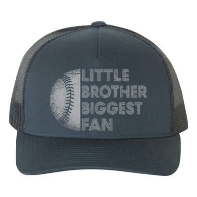 Little Brother Biggest Fan Baseball Season Gift Yupoong Adult 5-Panel Trucker Hat