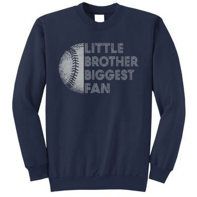 Little Brother Biggest Fan Baseball Season Gift Sweatshirt