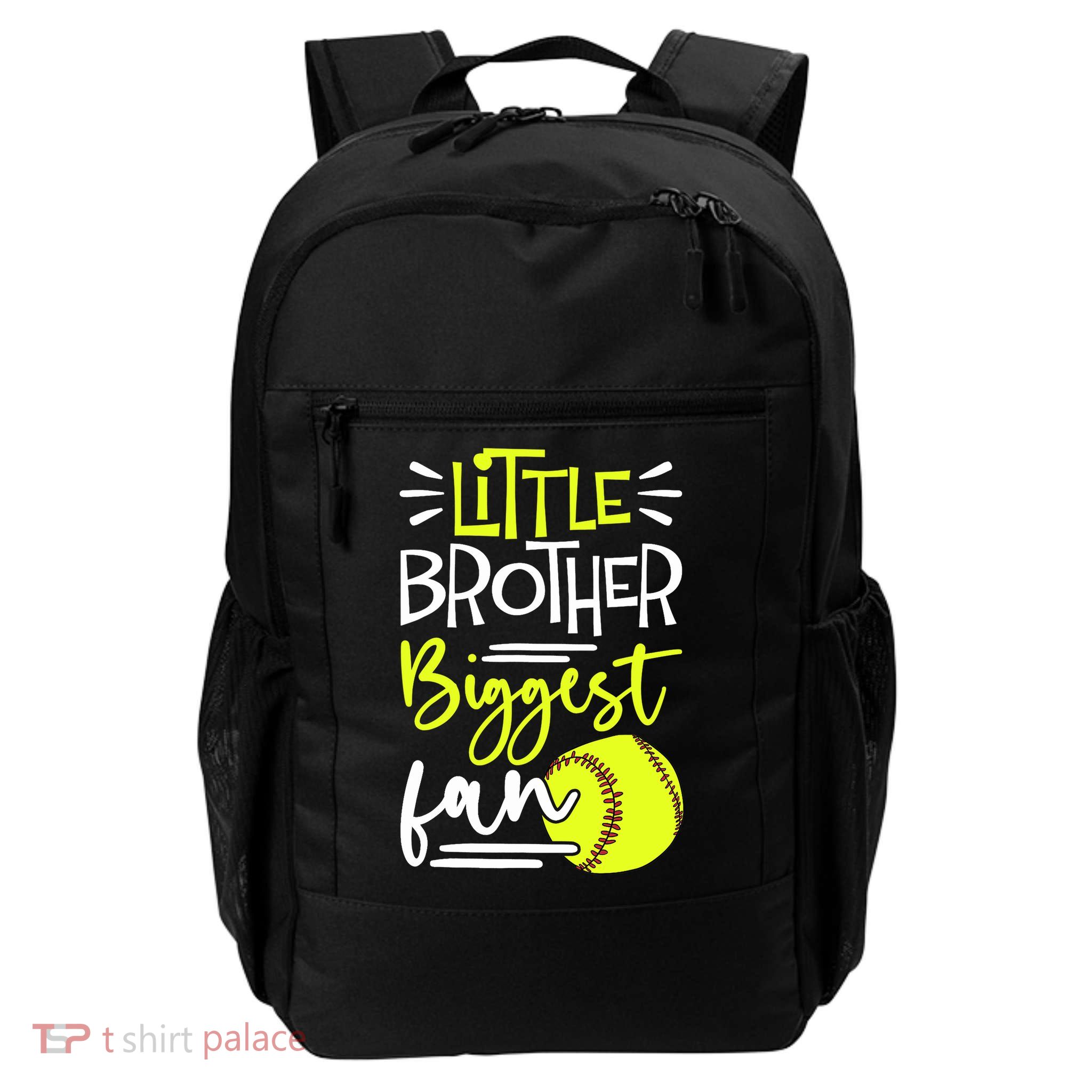 Little Brother Biggest Fan Softball, Softball Daily Commute Backpack