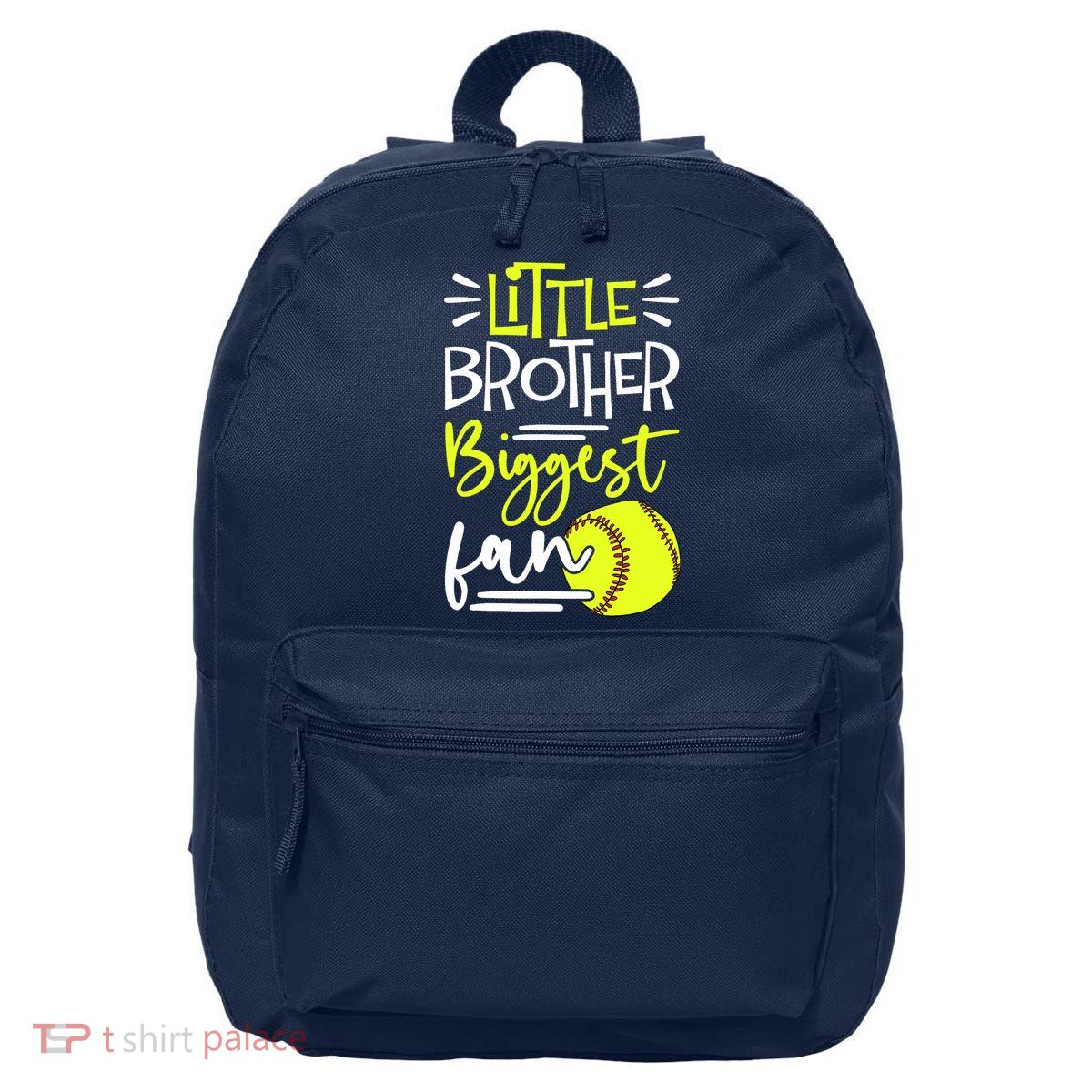 Little Brother Biggest Fan Softball, Softball 16 in Basic Backpack