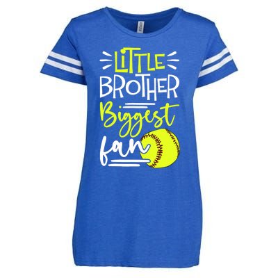 Little Brother Biggest Fan Softball, Softball Enza Ladies Jersey Football T-Shirt