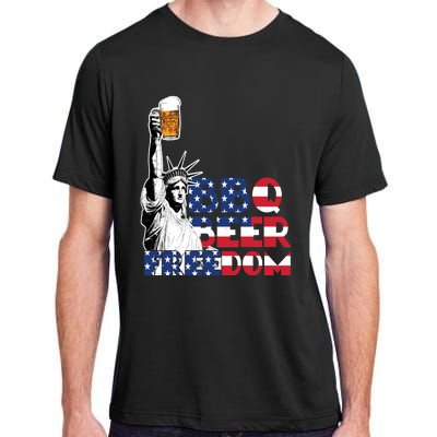 Liberties Bbq Beer Freedom 4th Of July Ing Beer Lovers Gift Adult ChromaSoft Performance T-Shirt