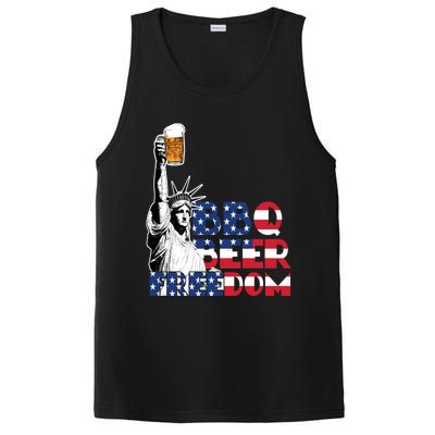 Liberties Bbq Beer Freedom 4th Of July Ing Beer Lovers Gift PosiCharge Competitor Tank