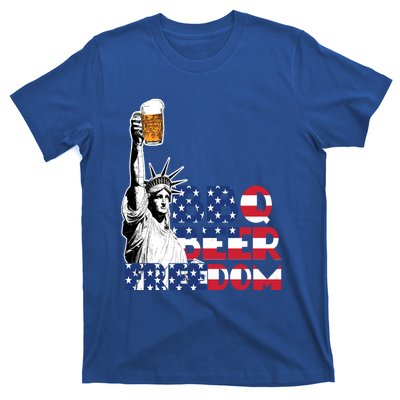 Liberties Bbq Beer Freedom 4th Of July Ing Beer Lovers Gift T-Shirt