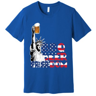 Liberties Bbq Beer Freedom 4th Of July Ing Beer Lovers Gift Premium T-Shirt