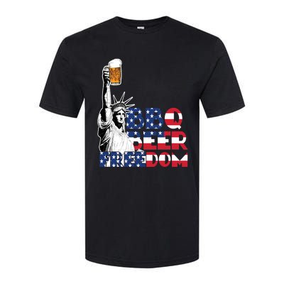 Liberties Bbq Beer Freedom 4th Of July Ing Beer Lovers Gift Softstyle CVC T-Shirt