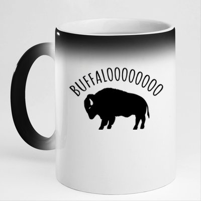 Lucky Buffalo Buffalooo Bison Nature Wildlife Design Cute Gift 11oz Black Color Changing Mug