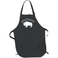 Lucky Buffalo Buffalooo Bison Nature Wildlife Design Cute Gift Full-Length Apron With Pockets