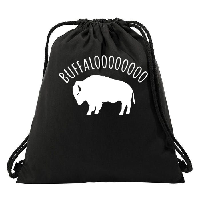 Lucky Buffalo Buffalooo Bison Nature Wildlife Design Cute Gift Drawstring Bag