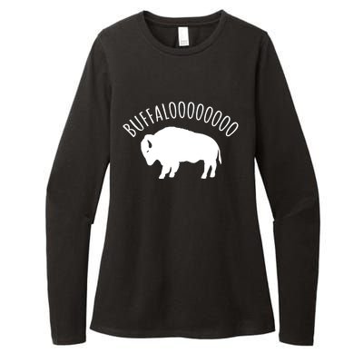 Lucky Buffalo Buffalooo Bison Nature Wildlife Design Cute Gift Womens CVC Long Sleeve Shirt