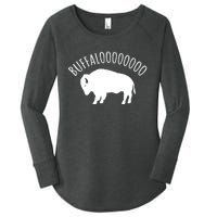 Lucky Buffalo Buffalooo Bison Nature Wildlife Design Cute Gift Women's Perfect Tri Tunic Long Sleeve Shirt