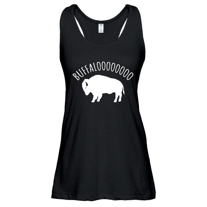 Lucky Buffalo Buffalooo Bison Nature Wildlife Design Cute Gift Ladies Essential Flowy Tank