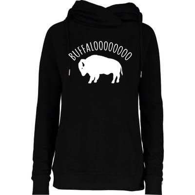 Lucky Buffalo Buffalooo Bison Nature Wildlife Design Cute Gift Womens Funnel Neck Pullover Hood