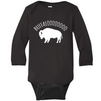 Lucky Buffalo Buffalooo Bison Nature Wildlife Design Cute Gift Baby Long Sleeve Bodysuit