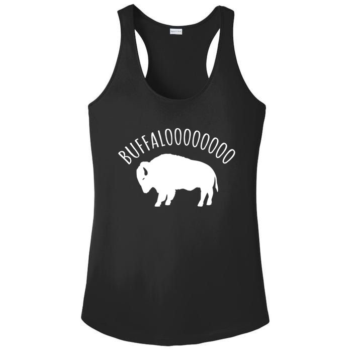 Lucky Buffalo Buffalooo Bison Nature Wildlife Design Cute Gift Ladies PosiCharge Competitor Racerback Tank