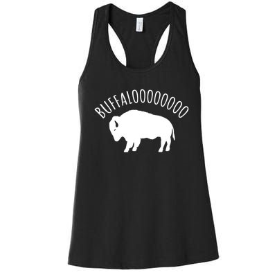 Lucky Buffalo Buffalooo Bison Nature Wildlife Design Cute Gift Women's Racerback Tank