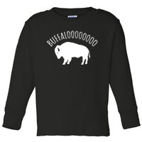 Lucky Buffalo Buffalooo Bison Nature Wildlife Design Cute Gift Toddler Long Sleeve Shirt