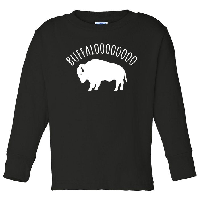 Lucky Buffalo Buffalooo Bison Nature Wildlife Design Cute Gift Toddler Long Sleeve Shirt