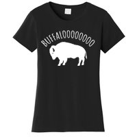 Lucky Buffalo Buffalooo Bison Nature Wildlife Design Cute Gift Women's T-Shirt