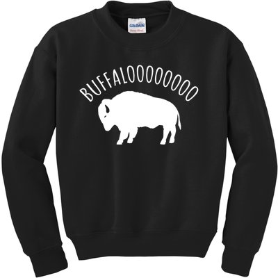 Lucky Buffalo Buffalooo Bison Nature Wildlife Design Cute Gift Kids Sweatshirt