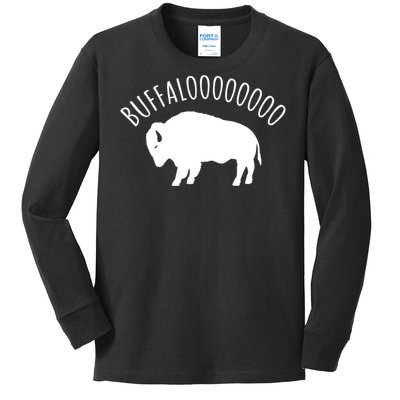 Lucky Buffalo Buffalooo Bison Nature Wildlife Design Cute Gift Kids Long Sleeve Shirt