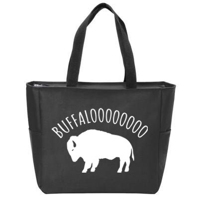 Lucky Buffalo Buffalooo Bison Nature Wildlife Design Cute Gift Zip Tote Bag