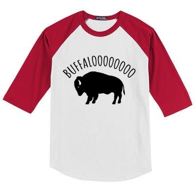 Lucky Buffalo Buffalooo Bison Nature Wildlife Design Cute Gift Kids Colorblock Raglan Jersey