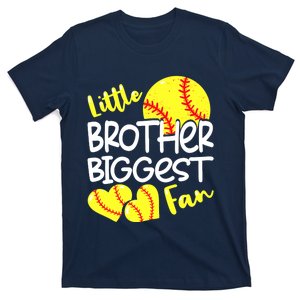 Little Brother Biggest Fan Softball, Softball T-Shirt