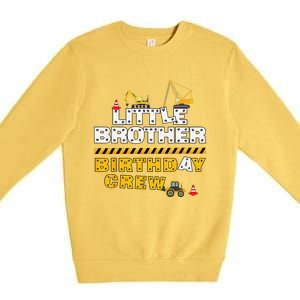 Little Brother Birthday Crew Construction Family Birthday Premium Crewneck Sweatshirt