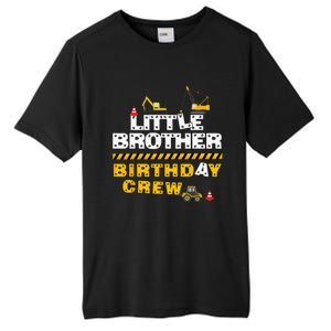 Little Brother Birthday Crew Construction Family Birthday Tall Fusion ChromaSoft Performance T-Shirt