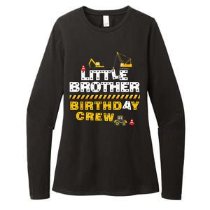 Little Brother Birthday Crew Construction Family Birthday Womens CVC Long Sleeve Shirt