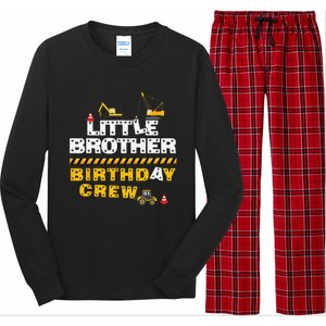 Little Brother Birthday Crew Construction Family Birthday Long Sleeve Pajama Set