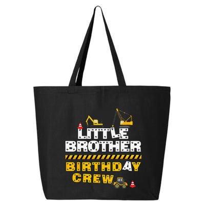 Little Brother Birthday Crew Construction Family Birthday 25L Jumbo Tote